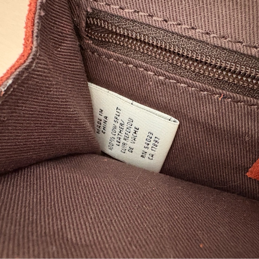 Banana Republic Rust Brown Suede Clutch with Silver Accent - Picture 6 of 12